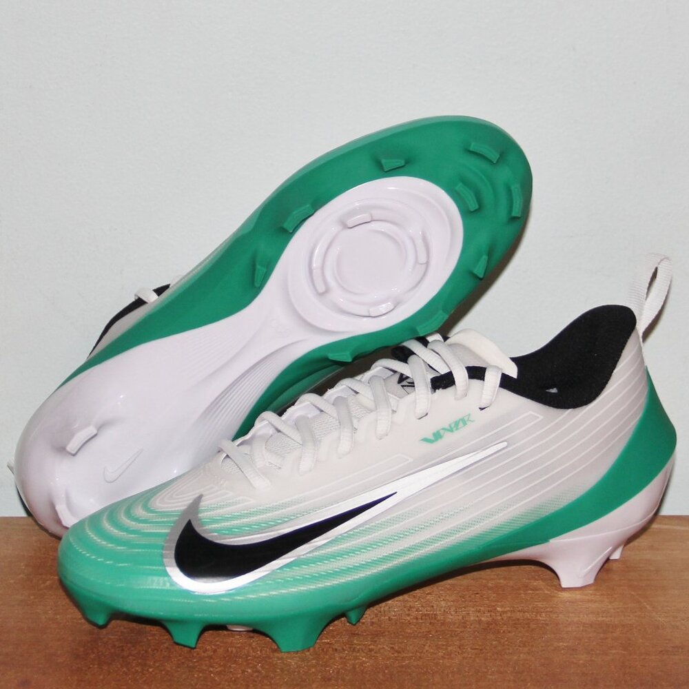 Nike Vapor Speed 3 Football Cleats Mens 8.5 White Stadium Green
